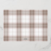 Carte de vacances Cosy Christmas Plaid Foil (Verso)