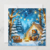 Carte de vacances Cosy Teddy Bear Carré plat saiso (Devant)