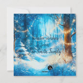 Carte de vacances Cosy Teddy Bear Carré plat saiso (Dos)