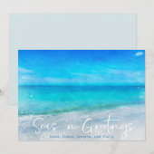 CARTE DE VACANCES CÔTIÈRE | Noël de plage tropical (Devant / Derrière)