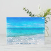 CARTE DE VACANCES CÔTIÈRES | Noël de plage tropica (Debout devant)