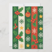 Carte de vacances couleur vert rouge blanc (Dos)