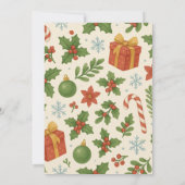 Carte de vacances couleur verte rouge blanc (Dos)