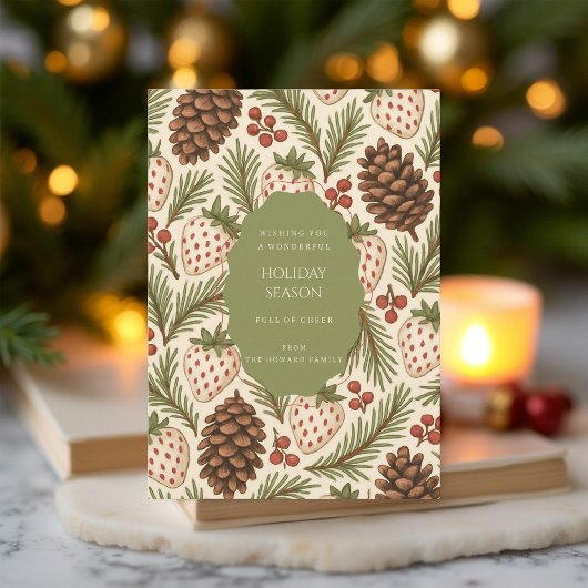 Carte de vacances couleur verte rouge blanc