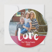 Carte de vacances Couronne de pin Joie aquarelle (Dos)