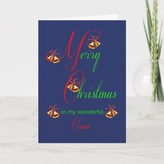Carte de vacances Cousin Christmas Bells (Devant)