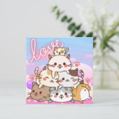 Carte de vacances Cute Cats (Debout devant)