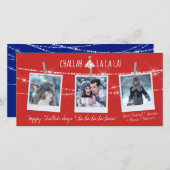 Carte de vacances Cute Challah Days La La La 3-Pho (Devant / Derrière)