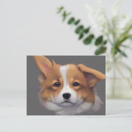 Carte de vacances Cute Corgi (Debout devant)