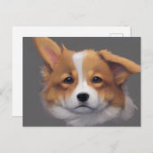 Carte de vacances Cute Corgi (Devant / Derrière)