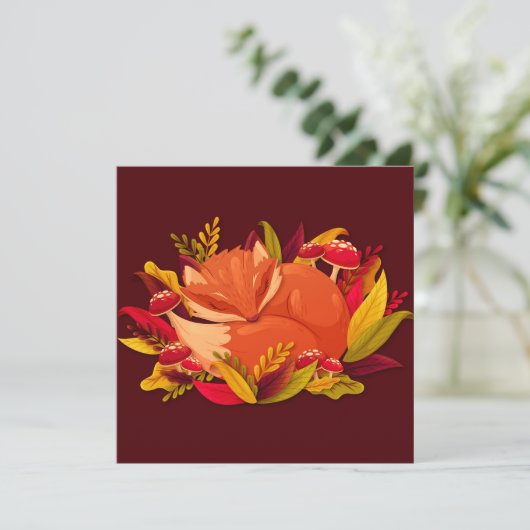 Carte de vacances Cute Fox (Debout devant)