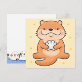Carte de vacances Cute Otter (Devant / Derrière)