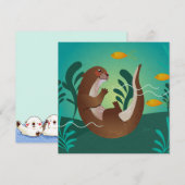 Carte de vacances Cute Otter (Devant / Derrière)