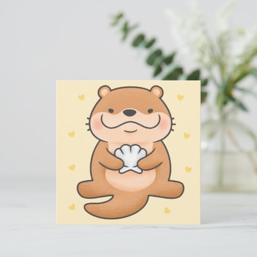 Carte de vacances Cute Otter (Debout devant)