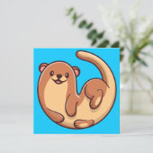 Carte de vacances Cute Otter (Debout devant)