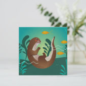Carte de vacances Cute Otter (Debout devant)