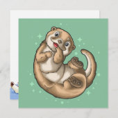 Carte de vacances Cute Otter (Devant / Derrière)