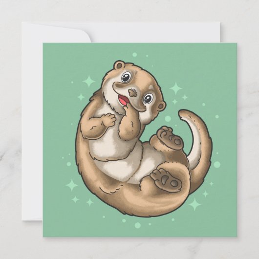 Carte de vacances Cute Otter (Devant)