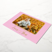 Carte de vacances Cute Rose Modèle photo Foil (Rotation)