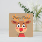 Carte De Vacances Cute Rudolph (Debout devant)