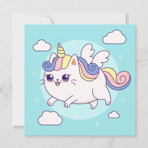 Carte de vacances Cute Unicorn
