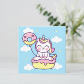 Carte de vacances Cute Unicorn (Debout devant)