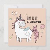 Carte de vacances Cute Unicorn (Devant)