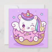 Carte de vacances Cute Unicorn (Devant)
