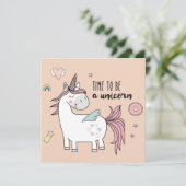 Carte de vacances Cute Unicorn (Debout devant)