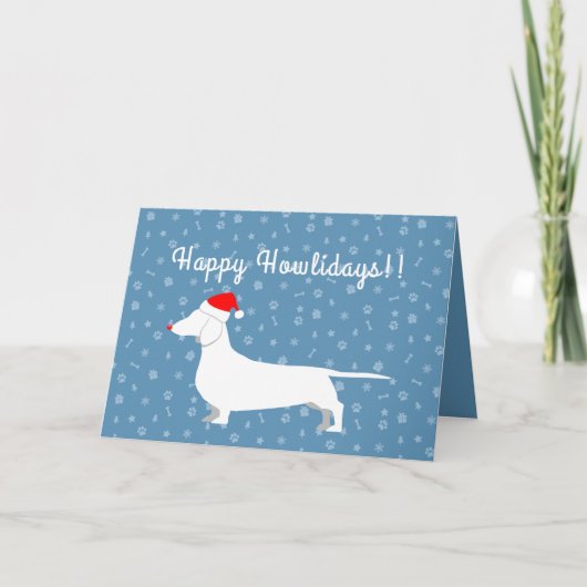 Carte de vacances Dachshund personnalisable (Devant)