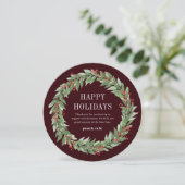 Carte de vacances d'affaires à couronnes rondes (Debout devant)