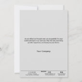 Carte de vacances d'affaires Black & Grey Christma (Dos)