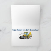 Carte de vacances d'affaires de construction : Bac (Intérieur)