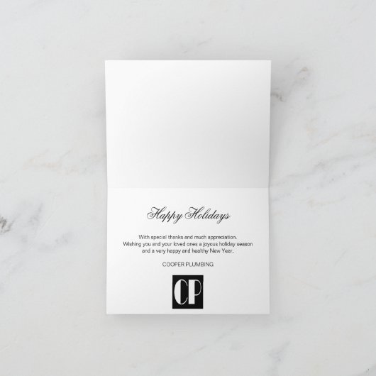 Carte de vacances d'affaires de pays de Joyeuses (Intérieur)