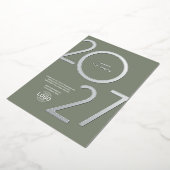 Carte de vacances d'affaires Logo Vert Clair Argen (Rotation)