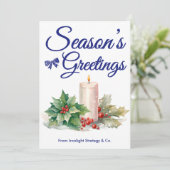 Carte de vacances d'affaires moderne avec marque (Debout devant)