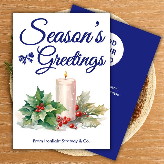 Carte de vacances d'affaires moderne avec marque