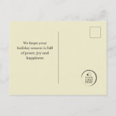 Carte de vacances d'affaires moderne Joyeux sapin  (Dos)