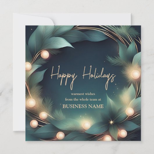 Carte de vacances d'affaires personnalisée pour cl (Devant)