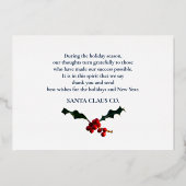 Carte de vacances d'affaires simple et élégante (Verso)