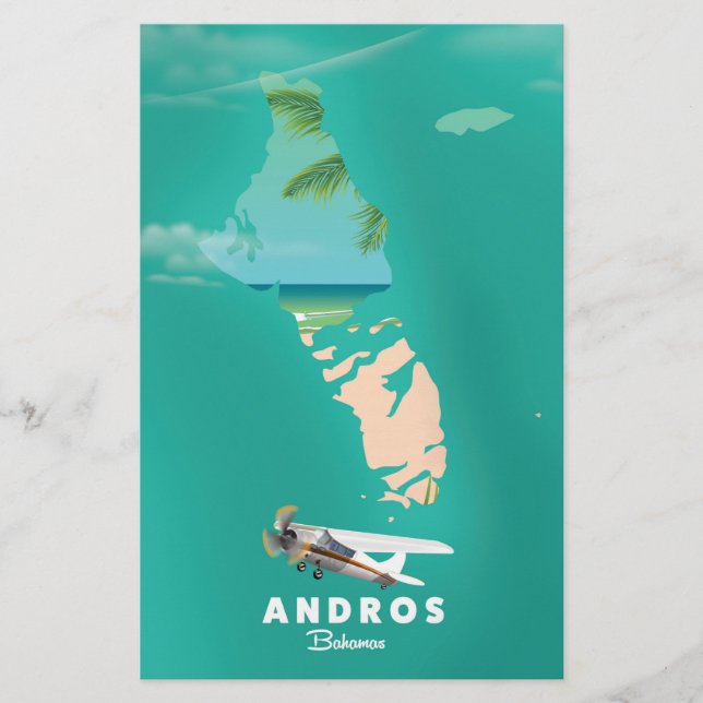 Carte de vacances d'Andros Bahamas. (Devant)