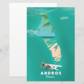 Carte de vacances d'Andros Bahamas. (Devant / Derrière)