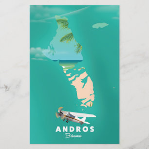 Carte de vacances d'Andros Bahamas.