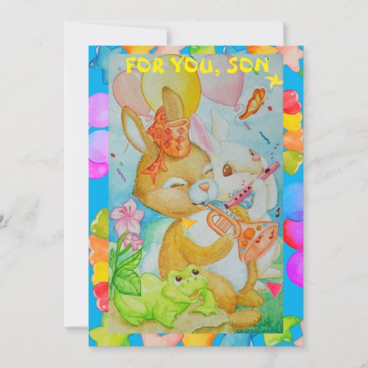 Carte de vacances d'anniversaire d'un fils (Devant)