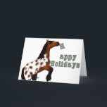 Carte "de vacances d'Appy"<br><div class="desc">une carte unique de vacances avec un peu d'amusement chevalin. Ce petit Appaloosa apportera un sourire pour n'importe quelles vacances. masquez l'intérieur pour écrire votre propre message customisé.</div>