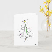 Carte de vacances d'arbre de Noël. dessin (Fleur jaune)