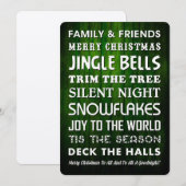 CARTE DE VACANCES D'ART DE NOËL (Devant / Derrière)