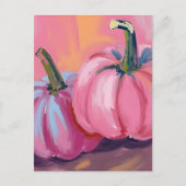 Carte de vacances d'automne à l'aquarelle Citrouil (Devant)