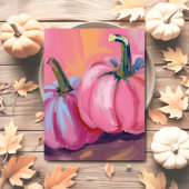 Carte de vacances d'automne à l'aquarelle Citrouil