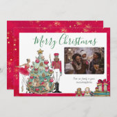 Carte de vacances de ballet de craquelette afro-am (Devant / Derrière)